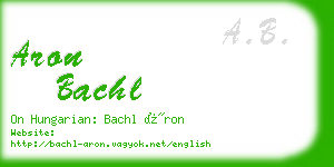 aron bachl business card